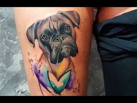 Boxerhund Tattoo Designs Boxer Tattoos Etsy Denmark