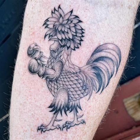 Boxing Rooster Tattoo