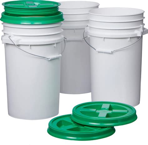 Bpa Free Hdpe Pails Consolidated Plastics 7 Gallon Food Grade Buckets With Gamma Seal Lids 3 Pack Bpa Free Hdpe Made In Usa Hdpe Pails Made In Usa