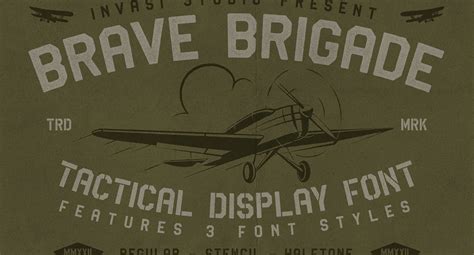 Brave Brigade Tactical Display Font Sans Serif Ft Military