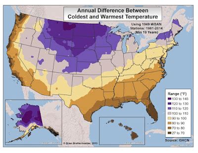Brian B S Climate Blog Annual Temperature Extremes