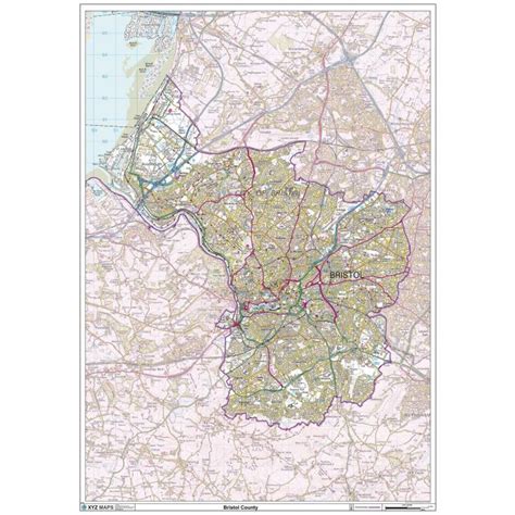 Bristol South Gloucestershire County Map Stanfords
