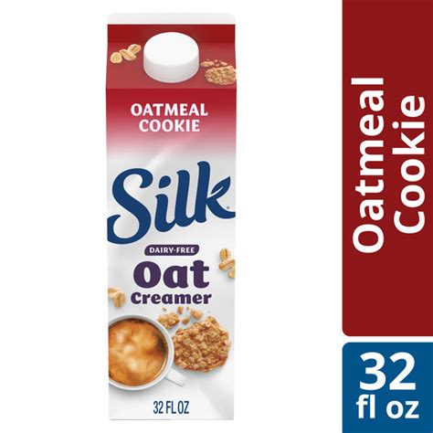 Brown Sugar Creamer Silk Oatmeal Cookie Oat Milk Coffee Creamer 32 Fl Oz Coffee Creamer Non Dairy