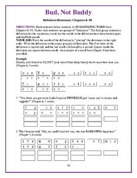 Bud Not Buddy Complete Vocabulary Unit A Unique Approach Tpt Bud Not Buddy Complete Vocabulary Unit A Unique Approach Tpt