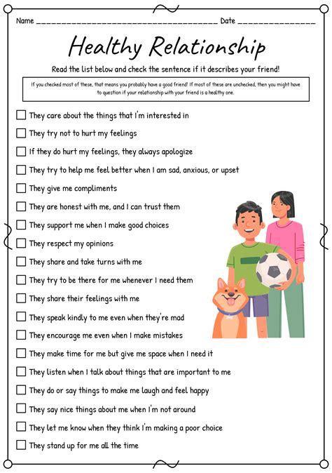 Building Healthy Relationships Worksheets Pdf
