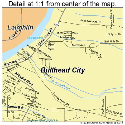 Bullhead City Arizona Street Map 0408220