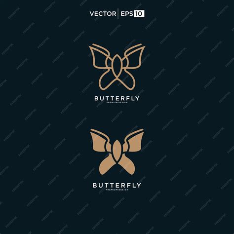 Butterfly Logo Luxury Line Logotype Design Universal Premium