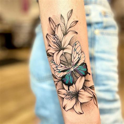 Butterfly Tattoos With Flower Designs