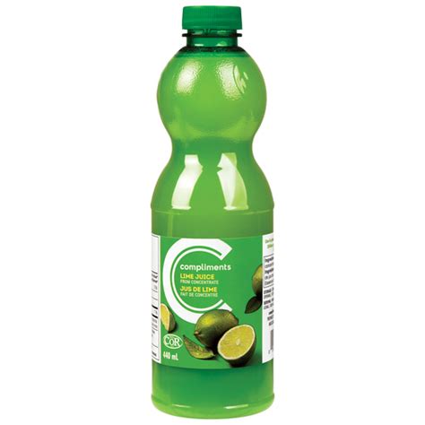 Buy Compliments Lime Juice Made From Concentrate 440 Ml Sobeys Inc