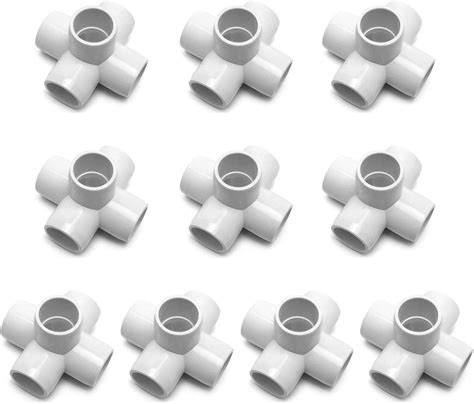 Buy Qwork 5 Way 1 2 Tee Pvc Fitting Elbow 10 Pack Pvc Fitting Connector