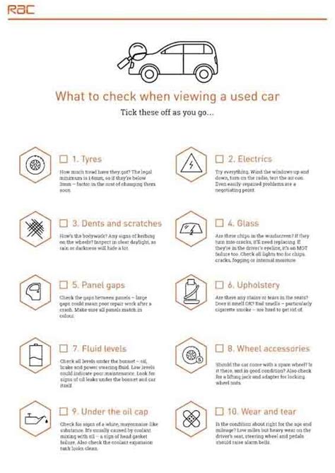 Buying A Used Car The Ultimate Checklist Rac Drive