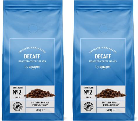 By Amazon Decaffeinated Coffee Beans Light Roast 1Kg 2 Packs Of 500G By Amazon Decaffeinated Coffee Beans Light Roast 1Kg 2 Packs Of 500G