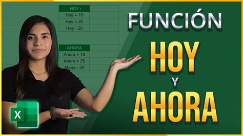C Mo Usar Las Funciones Hoy Y Ahora En Excel Paso A Paso Youtube