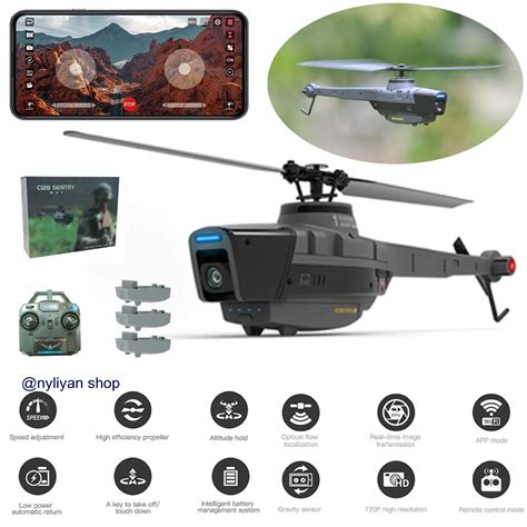 C128 Tactical Black Hornet Drone Rc Helicopter Hd 1080P Aerial Photography Uav
