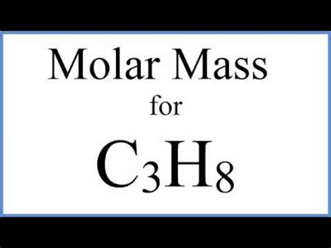 5 Ways C3H8 Molar Mass