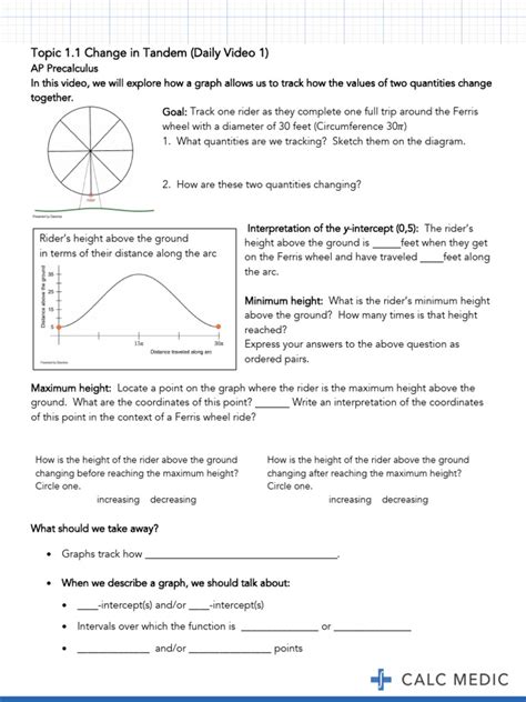 Calc Medic Guided Notes For Ap Daily Videos For Ap Precalculus Calc Medic Guided Notes For Ap Daily Videos For Ap Precalculus