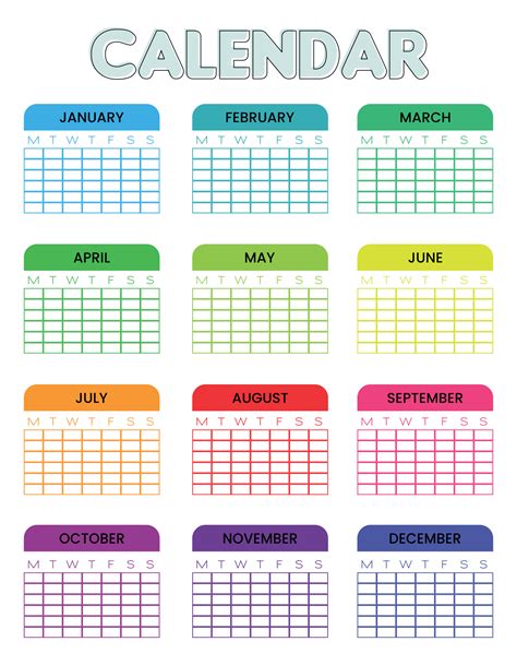 Calendar Of Every Month Dennis C Larsen