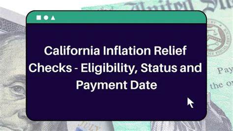 California Inflation Relief Checks 2025 Payment Date Status Check California Inflation Relief Checks 2025 Payment Date Status Check