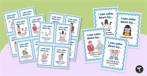 Calm Down Strategy Cards Teach Starter Calm Down Strategy Cards Teach Starter