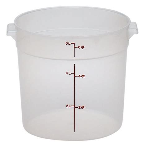 Cambro Rfs6pp190 6 Qt Food Storage Container Round Translucent Polypro Restaurantsupply Com