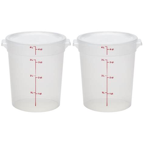 Cambro Translucent Round Food Storage Containers 1 Qt Pack Of 12 Cambro Translucent Round Food Storage Containers 1 Qt Pack Of 12