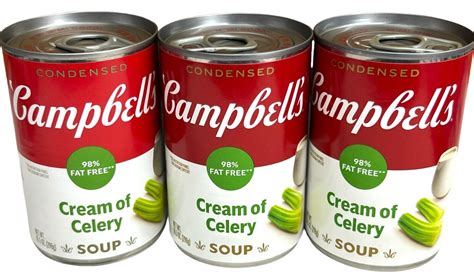Campbell's Cream Of Celery 98% Fat Free Condensed Soup 10.5 Oz (3 Cans) |  Ebay