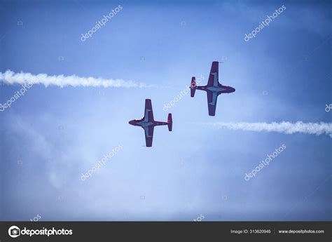 Canadian Snowbirds At Great Pacific Airshow Editorial Stock Image Canadian Snowbirds At Great Pacific Airshow Editorial Stock Image