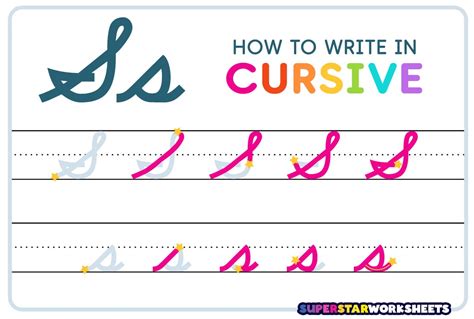 Cursive Capital S Lettering Guide