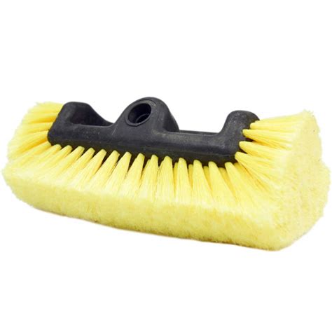 Carcarez 10 Car Wash Brush Head With Soft Bristle For Auto Rv Truck Boat Camper Exterior Washing Cleaning Yellow Automotive Amazon Com