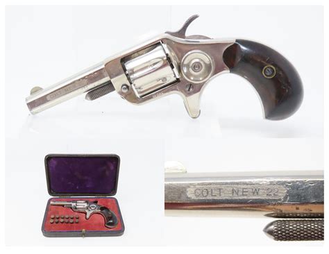 Cased 7 Shot Colt New Line 22 Short F T Baker Fleet Street London Antique Small Pocket Revolver For The British Market Ancestry Guns Cased 7 Shot Colt New Line 22 Short F T Baker Fleet Street London Antique Small Pocket Revolver For The British Market Ancestry Guns