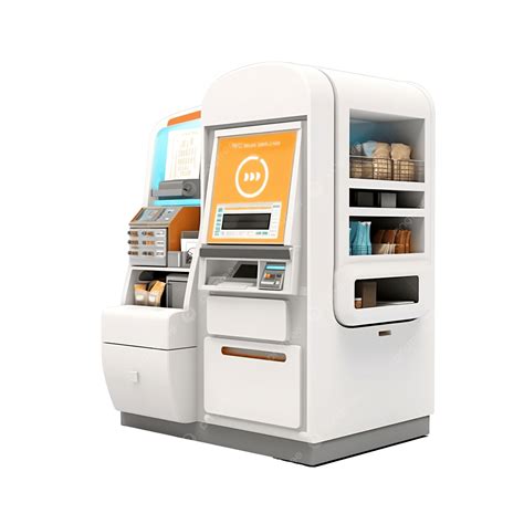 Cash Machine Grocery 3D Illustration Grocery Shop Buy Png