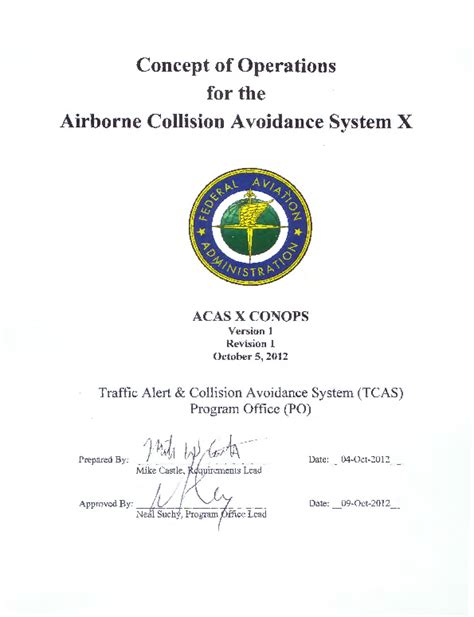 Cast Se191 Output Concept Of Operations For The Airborne Collision A