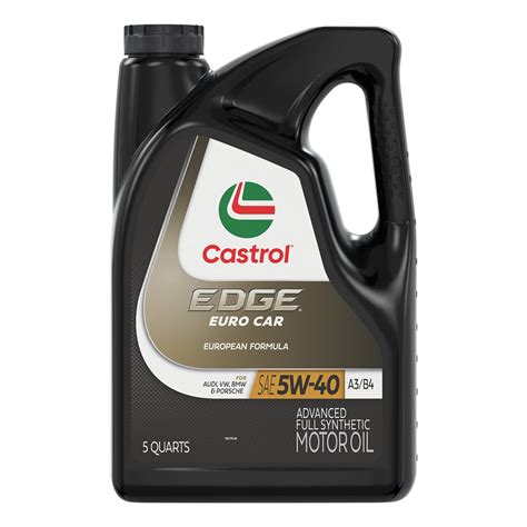 Castrol Edge Euro 5W 40 A3 B4 Advanced Full Synthetic Motor Oil 1 Quart Castrol Edge Euro 5W 40 A3 B4 Advanced Full Synthetic Motor Oil 1 Quart