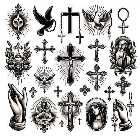 Catholic Cross Tattoos Designs