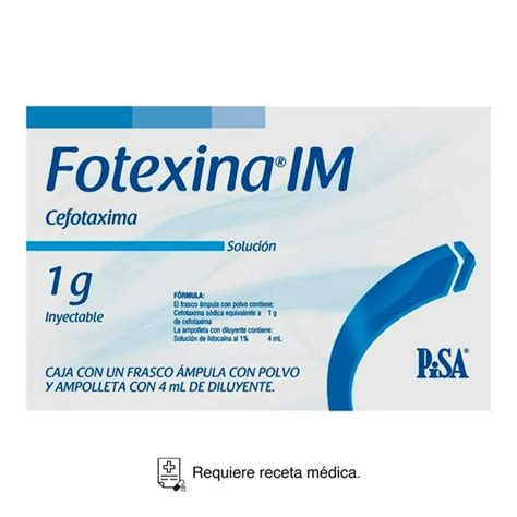 Cefotaxima 1 G Soluci N Inyectable 4 Ml Gen Rico Amsa Farmacia Coyoac N