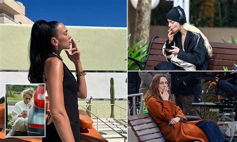Celebrity Smoke Show The Glamorous Stars Who Can T Resist A Cigarette From Stacey Solomon And Dua Lipa To Keira Knightley And Jenna Ortega Daily Mail Online