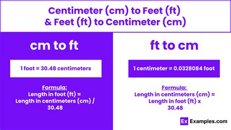 Centimetre Cm To Foot Ft Foot Ft To Centimetre Cm Converter