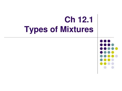 Ch 12 1 Types Of Mixtures Ppt Video Online Download Ch 12 1 Types Of Mixtures Ppt Video Online Download
