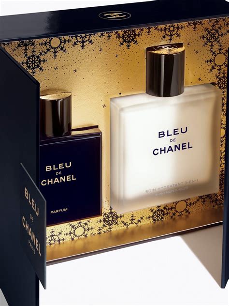 Chanel Bleu De Chanel Case Parfum 50Ml And 3 In 1 Moisturiser Fragrance Gift Set Chanel Bleu De Chanel Case Parfum 50Ml And 3 In 1 Moisturiser Fragrance Gift Set