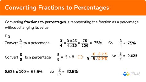 Change Fractions Into Percentages