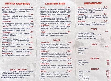 Navigating the Chaos Menu: Tips for a Deliciously Wild Dining Experience