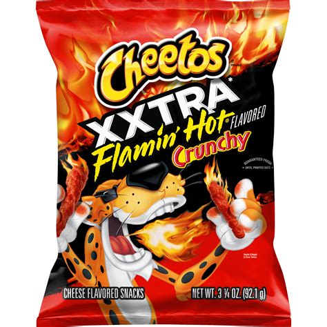 Cheeto S Crunchy Xxtra Flamin Hot Cheese Snacks Spicy Cheesy Treats 8 5 Oz Bag Walmart Com