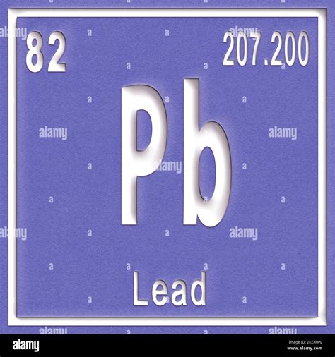 Chemical Element Of The Periodic Table Lead Stock Photo Alamy