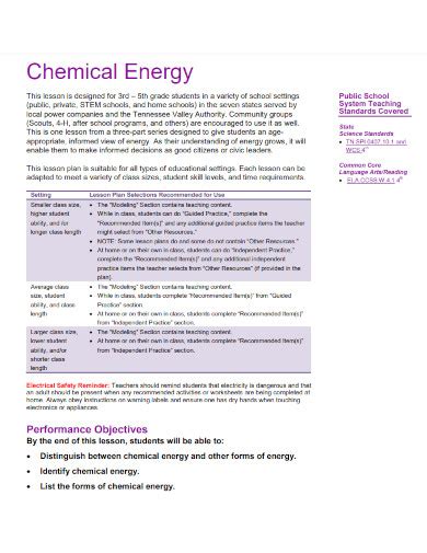 Chemical Energy 7 Examples Format How To Calculate Pdf