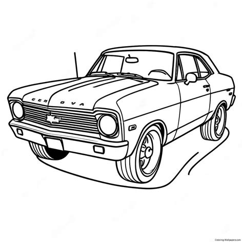 Chevy Nova Classic Car Coloring Page 52513 41521