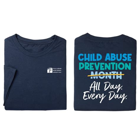 Child Abuse Prevention Month All Day Every Day Unisex 2 Sided Short Child Abuse Prevention Month All Day Every Day Unisex 2 Sided Short