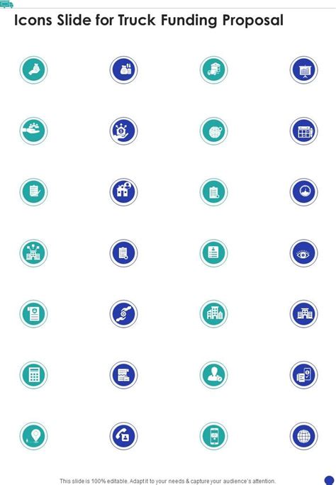 Child House Care Truck Funding Icons Slide For Truck Funding One Pager Samp