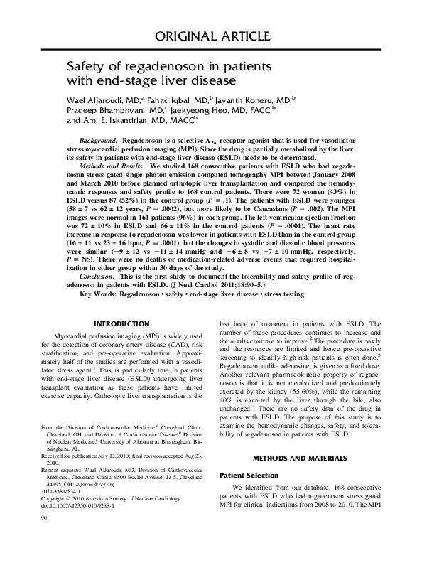 Children Free Full Text Safety And Efficacy Of Regadenoson For
