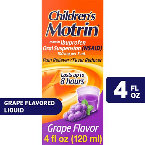 Children S Motrin Oral Suspension Pain Relief Ibuprofen Grape Children S Motrin Oral Suspension Pain Relief Ibuprofen Grape