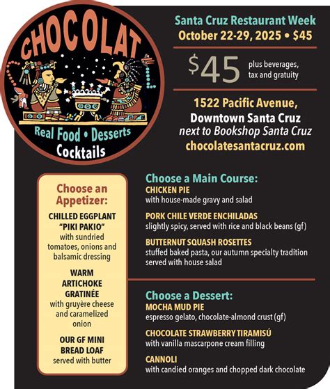 Chocolate The Restaurant Santa Cruz Restaurant Reviews Photos Chocolate The Restaurant Santa Cruz Restaurant Reviews Photos